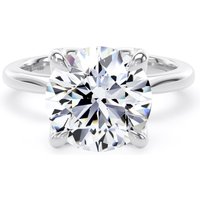 18ct White Gold 4.00cttw Brilliant Cut Lab Grown Diamond Solitaire Engagement Ring - Ring Size G