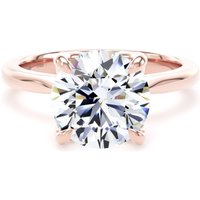 18ct Rose Gold 3.00cttw Brilliant Cut Lab Grown Diamond Solitaire Engagement Ring - Ring Size O.5