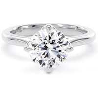 Platinum 2.00cttw Compass Set Brilliant Cut Lab Grown Diamond Solitaire Engagement Ring - Ring Size O.5