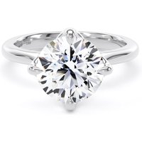 Platinum 3.00cttw Compass Set Brilliant Cut Lab Grown Diamond Solitaire Engagement Ring - Ring Size Z