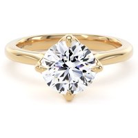 18ct Yellow Gold 2.00cttw Compass Set Brilliant Cut Lab Grown Diamond Solitaire Engagement Ring - Ring Size Z