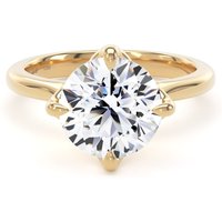 18ct Yellow Gold 3.00cttw Compass Set Brilliant Cut Lab Grown Diamond Solitaire Engagement Ring - Ring Size T.5