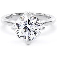 18ct White Gold 3.00cttw Compass Set Brilliant Cut Lab Grown Diamond Solitaire Engagement Ring - Ring Size Z