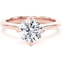 18ct Rose Gold 1.50cttw Compass Set Brilliant Cut Lab Grown Diamond Solitaire Engagement Ring - Ring Size U.5
