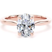 18ct Rose Gold 1.50cttw Oval Cut Lab Grown Diamond Solitaire Engagement Ring - Ring Size J.5