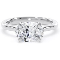 Platinum East-West 2.00cttw Oval Cut Lab Grown Diamond Solitaire Engagement Ring - Ring Size Y.5