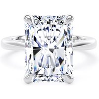 Platinum 5.00cttw Radiant Cut Lab Grown Diamond Solitaire Engagement Ring - Ring Size J