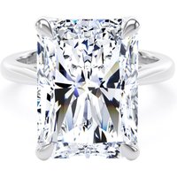 Platinum 10.00cttw Radiant Cut Lab Grown Diamond Solitaire Engagement Ring - Ring Size X