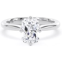 Platinum Compass Set 2.00cttw Radiant Cut Lab Grown Diamond Solitaire Engagement Ring - Ring Size Q.5
