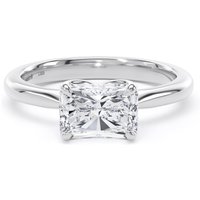 Platinum East-West 1.50cttw Radiant Cut Lab Grown Diamond Solitaire Engagement Ring - Ring Size P.5