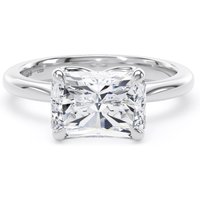 Platinum East-West 3.00cttw Radiant Cut Lab Grown Diamond Solitaire Engagement Ring - Ring Size W.5