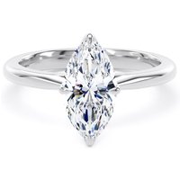 Platinum 1.50cttw Marquise Cut Lab Grown Diamond Solitaire Engagement Ring - Ring Size Z