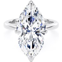Platinum 7.00cttw Marquise Cut Lab Grown Diamond Solitaire Engagement Ring - Ring Size R