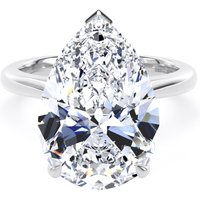 Platinum 7.00cttw Pear Cut Lab Grown Diamond Solitaire Engagement Ring - Ring Size P.5