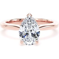 18ct Rose Gold 1.50cttw Pear Cut Lab Grown Diamond Solitaire Engagement Ring - Ring Size W