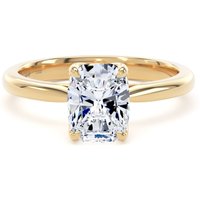 18ct Yellow Gold 1.50cttw Elongated Cushion Cut Lab Grown Diamond Solitaire Engagement Ring - Ring Size T