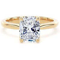 18ct Yellow Gold 2.00cttw Elongated Cushion Cut Lab Grown Diamond Solitaire Engagement Ring - Ring Size Y