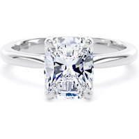 18ct White Gold 2.00cttw Elongated Cushion Cut Lab Grown Diamond Solitaire Engagement Ring - Ring Size Z