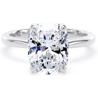 18ct Rose Gold 4.00cttw Elongated Cushion Cut Lab Grown Diamond Solitaire Engagement Ring - Ring Size J.5