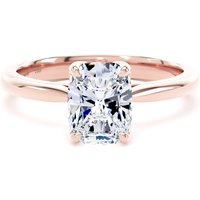 18ct Rose Gold 1.50cttw Elongated Cushion Cut Lab Grown Diamond Solitaire Engagement Ring - Ring Size G