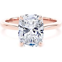 18ct Rose Gold 3.00cttw Elongated Cushion Cut Lab Grown Diamond Solitaire Engagement Ring - Ring Size P