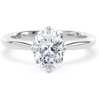 Platinum Compass Set 1.50cttw Elongated Cushion Cut Lab Grown Diamond Solitaire Engagement Ring - Ring Size Y.5