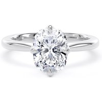 Platinum Compass Set 2.00cttw Elongated Cushion Cut Lab Grown Diamond Solitaire Engagement Ring - Ring Size P