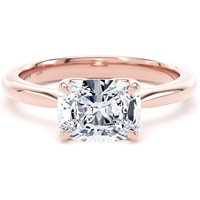 18ct Rose Gold East-West 1.50cttw Elongated Cushion Cut Lab Grown Diamond Solitaire Engagement Ring - Ring Size X