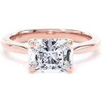 18ct Rose Gold East-West 2.00cttw Elongated Cushion Cut Lab Grown Diamond Solitaire Engagement Ring - Ring Size H.5