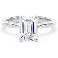 Platinum 2.00cttw Emerald Cut Lab Grown Diamond Solitaire Engagement Ring - Ring Size X.5