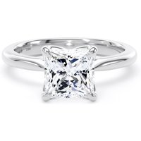 Platinum 2.00cttw Princess Cut Lab Grown Diamond Solitaire Engagement Ring - Ring Size U.5