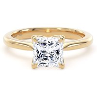 18ct Yellow Gold 1.50cttw Princess Cut Lab Grown Diamond Solitaire Engagement Ring - Ring Size J.5