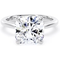 Platinum 5.00cttw Cushion Cut Lab Grown Diamond Solitaire Engagement Ring - Ring Size U