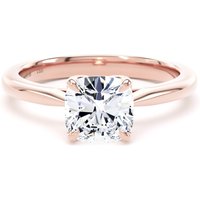 18ct Rose Gold 1.50cttw Cushion Cut Lab Grown Diamond Solitaire Engagement Ring - Ring Size X