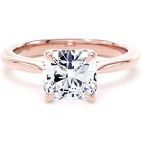 18ct Rose Gold 2.00cttw Cushion Cut Lab Grown Diamond Solitaire Engagement Ring - Ring Size H