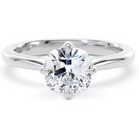 Platinum Compass Set 1.50cttw Cushion Cut Lab Grown Diamond Solitaire Engagement Ring - Ring Size R.5