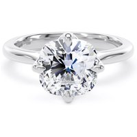 Platinum Compass Set 3.00cttw Cushion Cut Lab Grown Diamond Solitaire Engagement Ring - Ring Size O