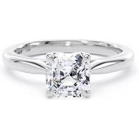 Platinum 1.50cttw Asscher Cut Lab Grown Diamond Solitaire Engagement Ring - Ring Size N