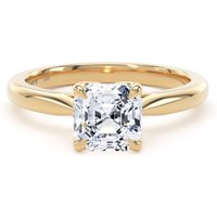 18ct Yellow Gold 1.50cttw Asscher Cut Lab Grown Diamond Solitaire Engagement Ring - Ring Size M.5