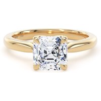 18ct Yellow Gold 2.00cttw Asscher Cut Lab Grown Diamond Solitaire Engagement Ring - Ring Size U.5