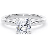 18ct White Gold 1.50cttw Asscher Cut Lab Grown Diamond Solitaire Engagement Ring - Ring Size H