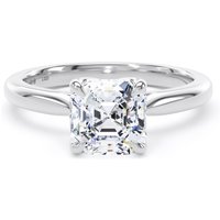 18ct White Gold 2.00cttw Asscher Cut Lab Grown Diamond Solitaire Engagement Ring - Ring Size T.5