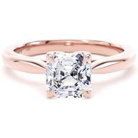 18ct Rose Gold 1.50cttw Asscher Cut Lab Grown Diamond Solitaire Engagement Ring - Ring Size V