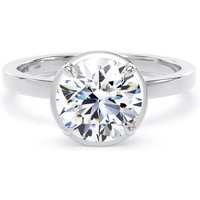 Platinum 2.12cttw Brilliant Cut Lab Grown Diamond Hidden Halo Solitaire Engagement Ring - Ring Size F.5