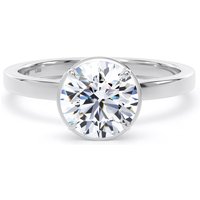 18ct White Gold 1.61cttw Brilliant Cut Lab Grown Diamond Hidden Halo Solitaire Engagement Ring - Ring Size I