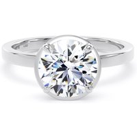 18ct White Gold 2.12cttw Brilliant Cut Lab Grown Diamond Hidden Halo Solitaire Engagement Ring - Ring Size O