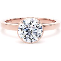 18ct Rose Gold 1.61cttw Brilliant Cut Lab Grown Diamond Hidden Halo Solitaire Engagement Ring - Ring Size Y.5