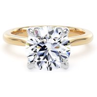 18ct Yellow Gold and Platinum 3.00cttw Brilliant Cut Lab Grown Diamond Solitaire Engagement Ring - Ring Size U