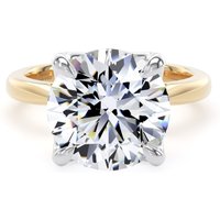18ct Yellow Gold and Platinum 5.00cttw Brilliant Cut Lab Grown Diamond Solitaire Engagement Ring - Ring Size Y