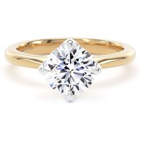 18ct Yellow Gold and Platinum 1.50cttw Compass Set Brilliant Cut Lab Grown Diamond Solitaire Engagement Ring - Ring Size G